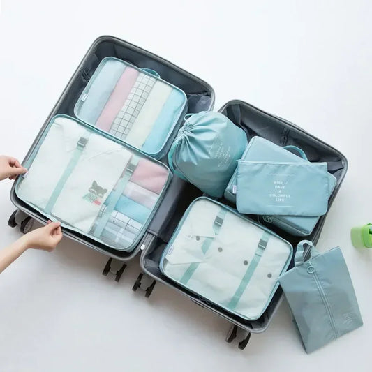 7-piece Set Travel Pouch Packing Cubes