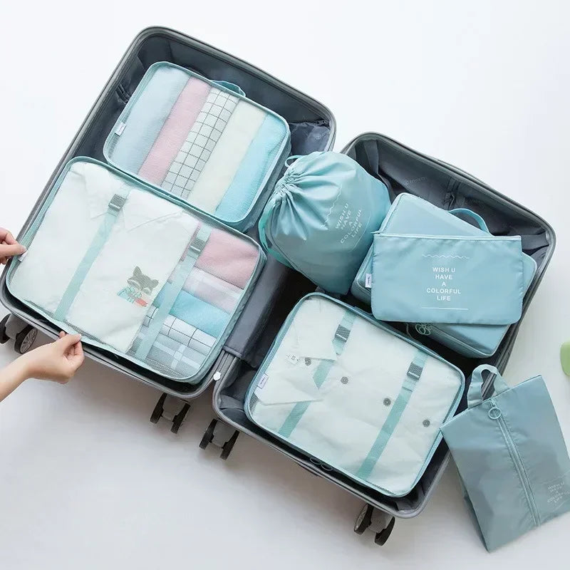 7-piece Set Travel Pouch Packing Cubes