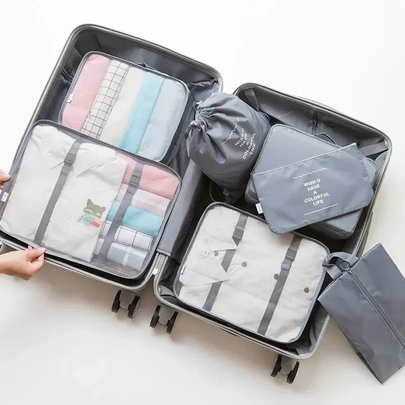 7-piece Set Travel Pouch Packing Cubes