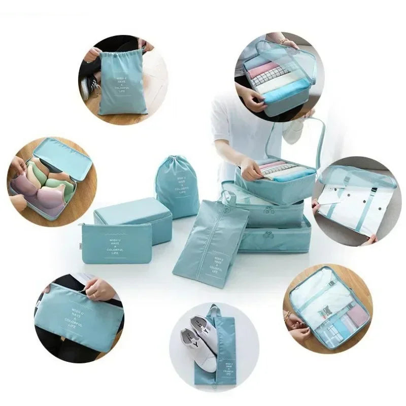 7-piece Set Travel Pouch Packing Cubes