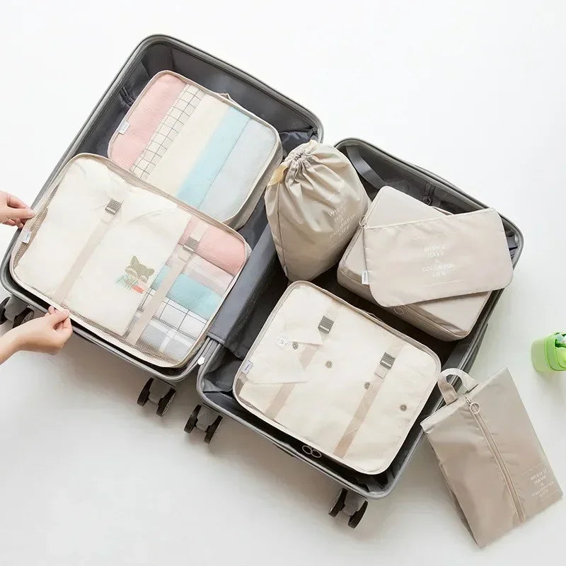 7-piece Set Travel Pouch Packing Cubes