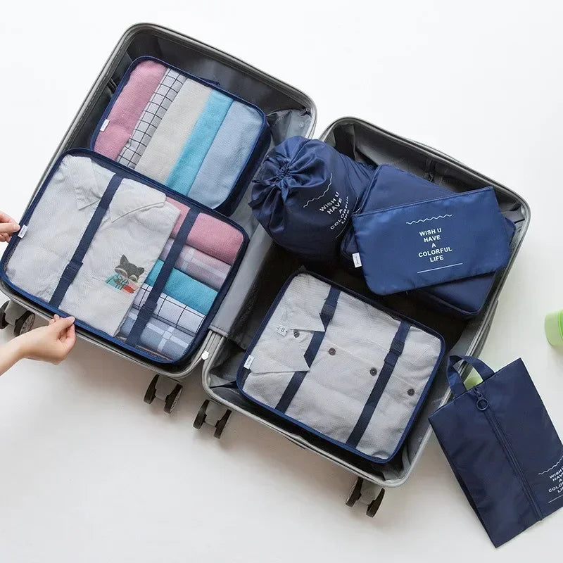 7-piece Set Travel Pouch Packing Cubes
