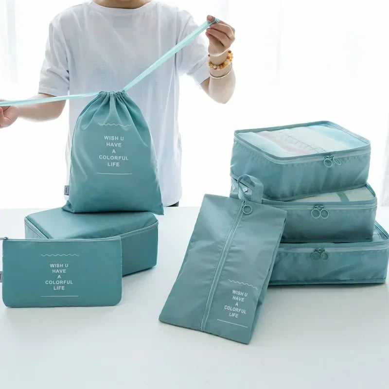 7-piece Set Travel Pouch Packing Cubes