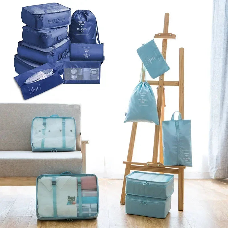 7-piece Set Travel Pouch Packing Cubes