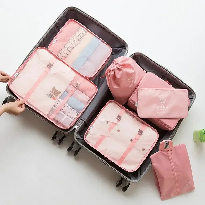7-piece Set Travel Pouch Packing Cubes